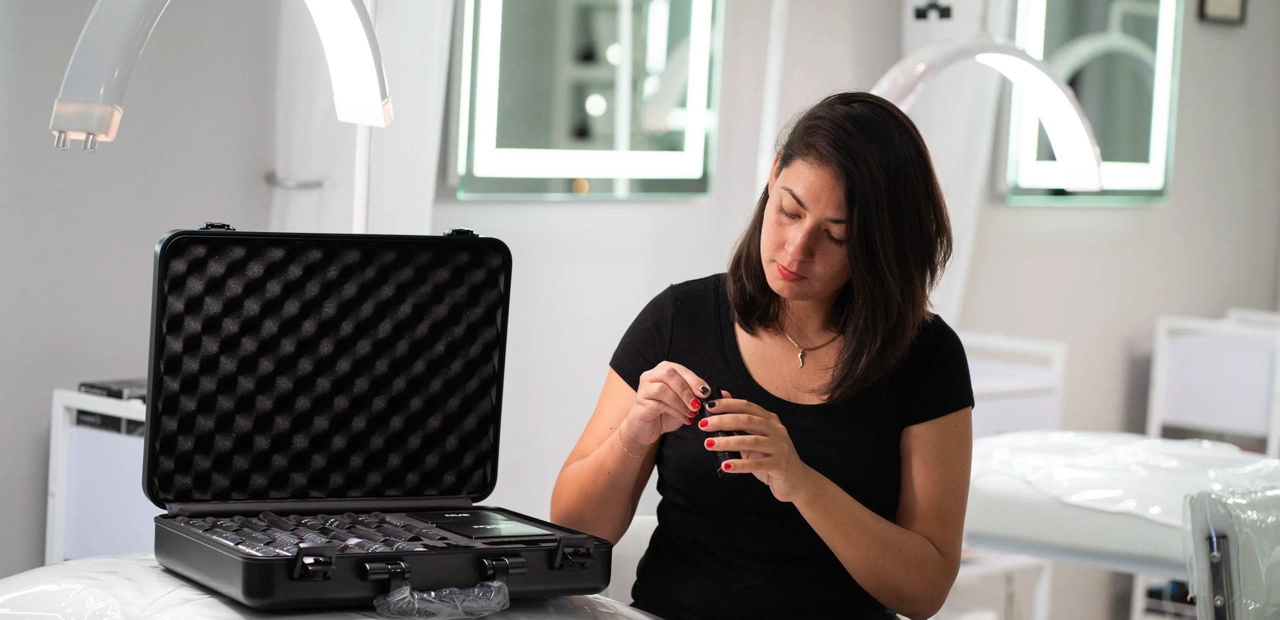 woman getting a facial