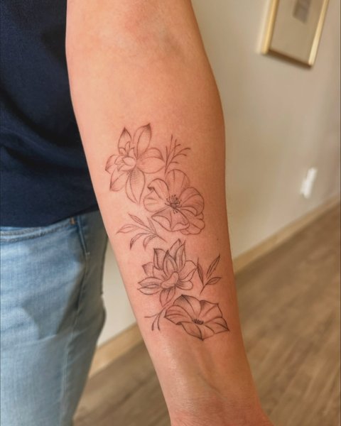 Fine line tattoo artistry by Bella at Picosa Ink Beauty Bar