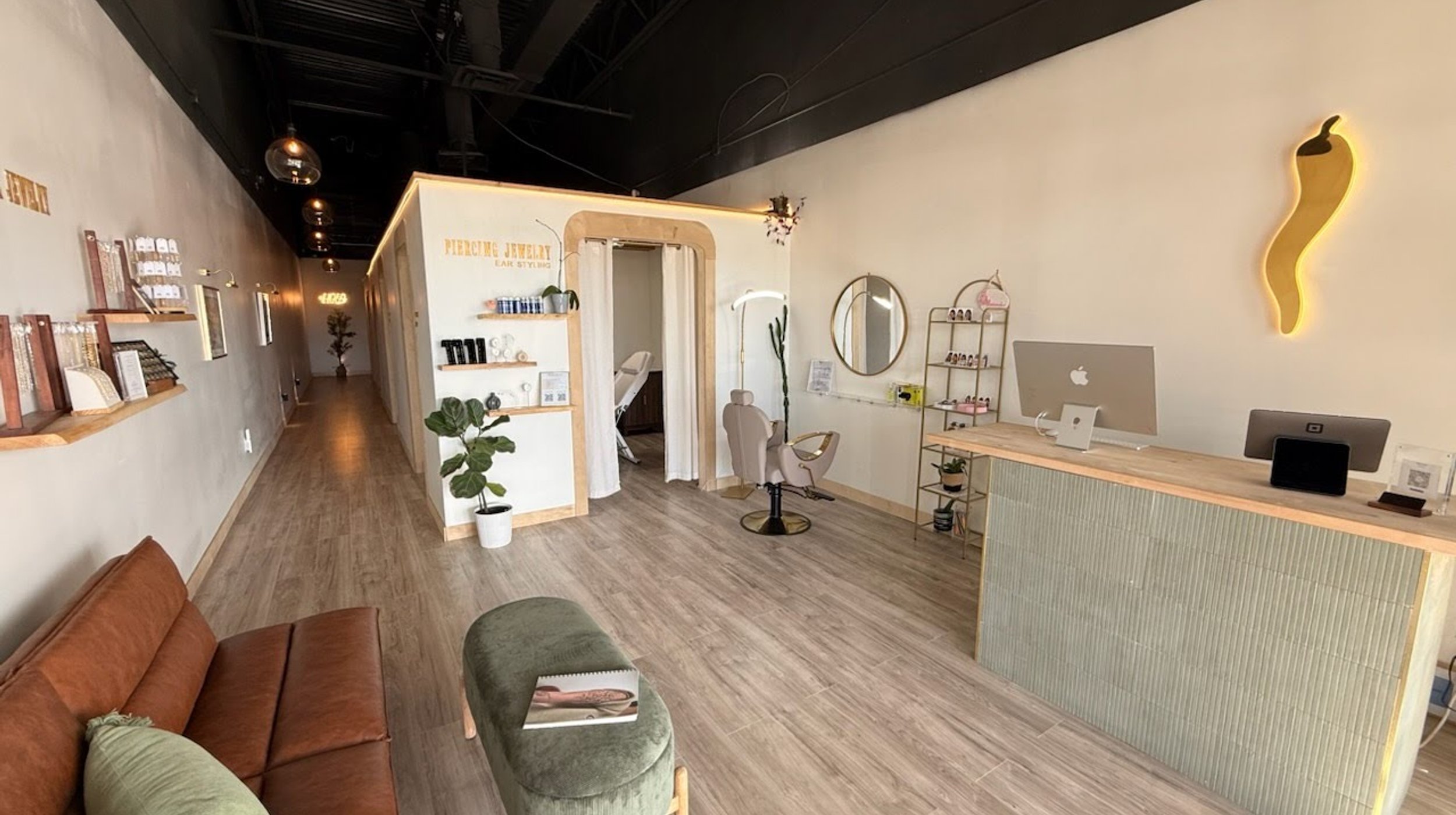 Professional piercing station at Picosa Ink Beauty Bar